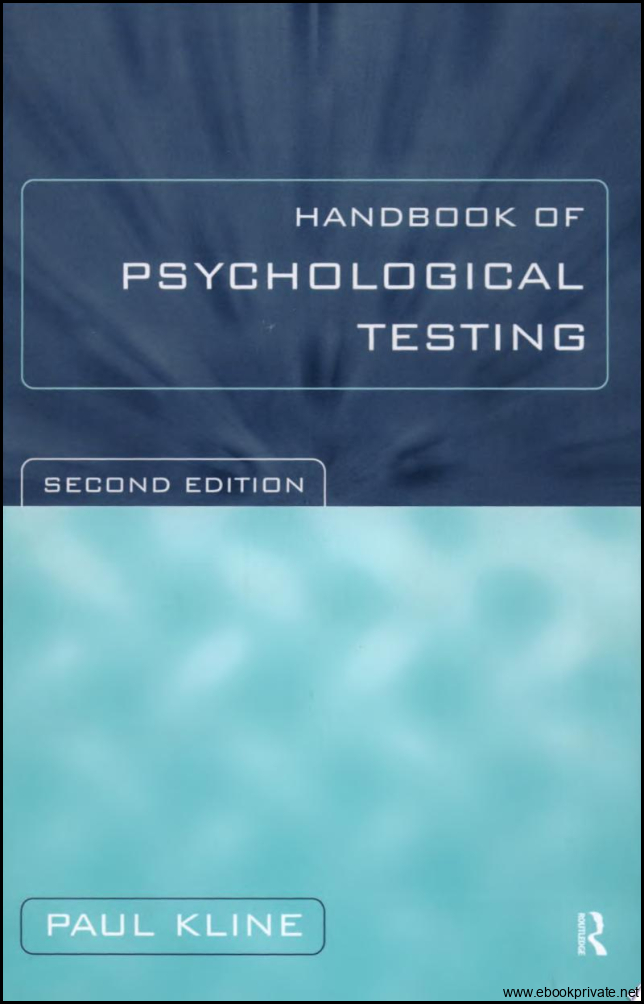 The Handbook of Psychological Testing